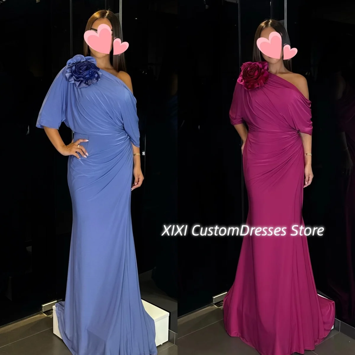 

فساتين 미פרי Женские вечерние платья русалки длиной до пола на одно плечо с цветами на молнии с короткими рукавами для торжественного случая