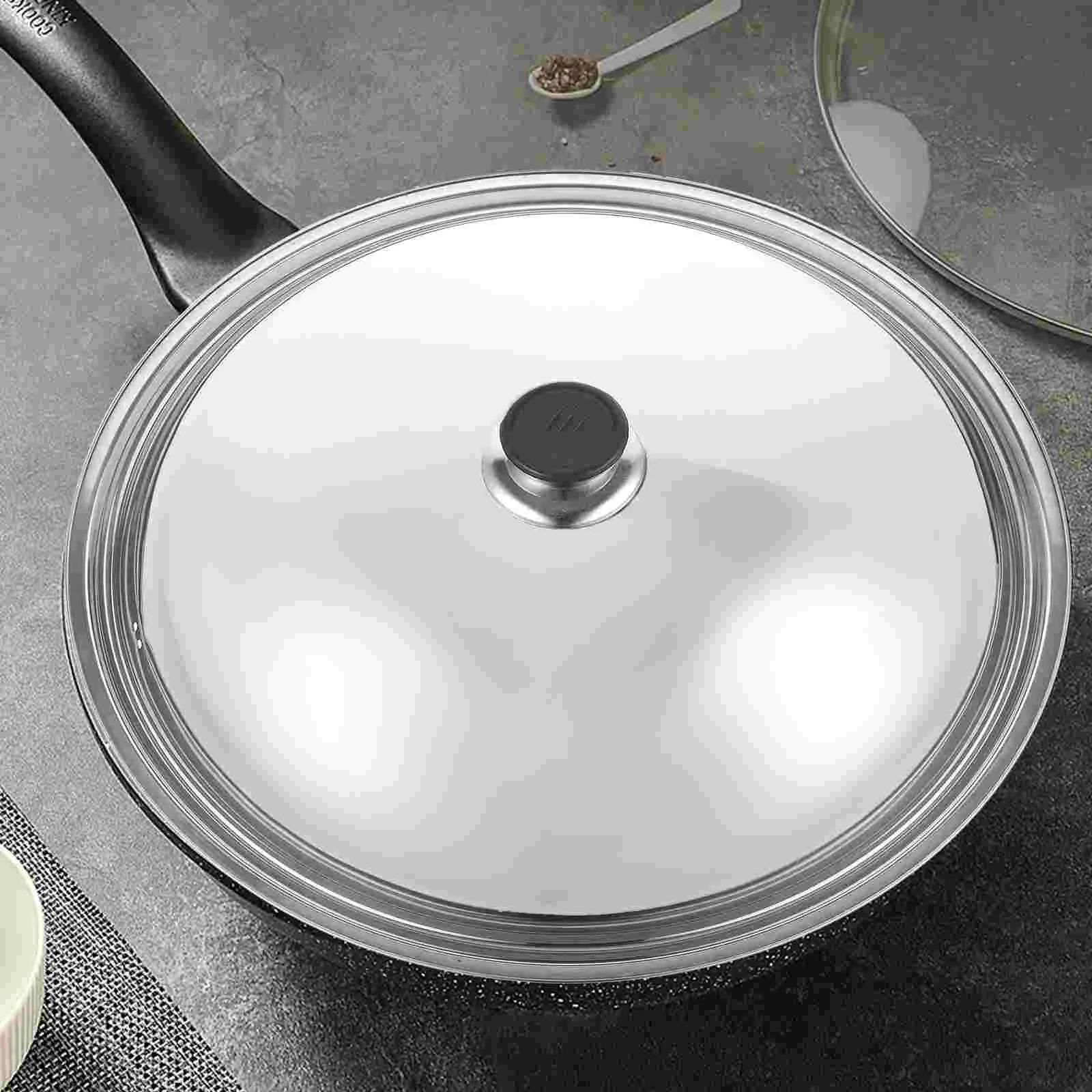 Wake up Jars Cooking Tool Pot Cover Anti Oil Splashing Bakeware Kitchen Gadget Silver Lid Masonry