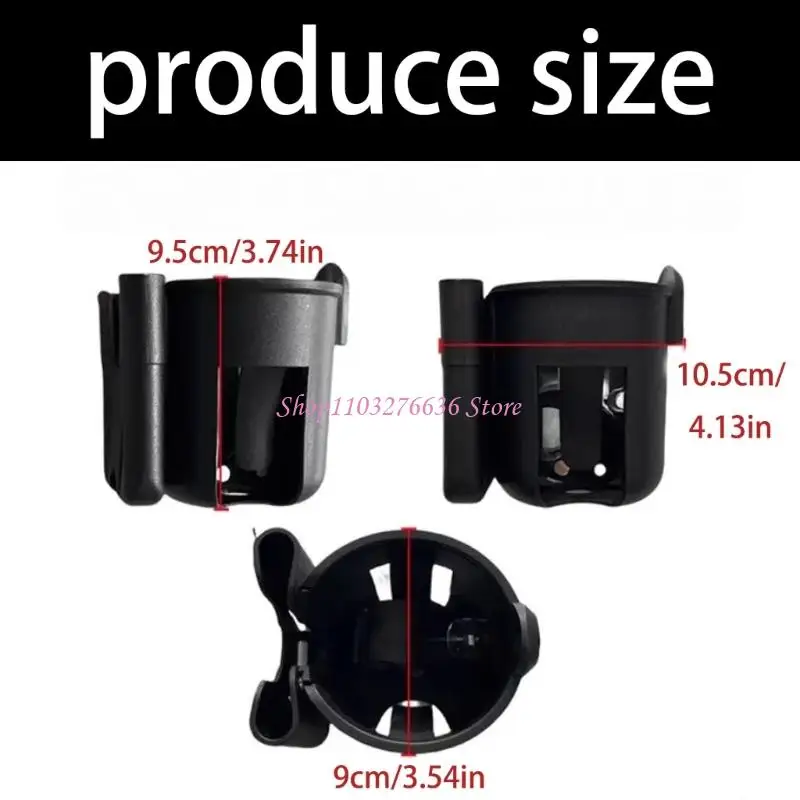 R6FD Multifunction Strollers Cup and Phone Holder Quick Setups Design Lightweight Plastic Compatible for Most Pushchairs