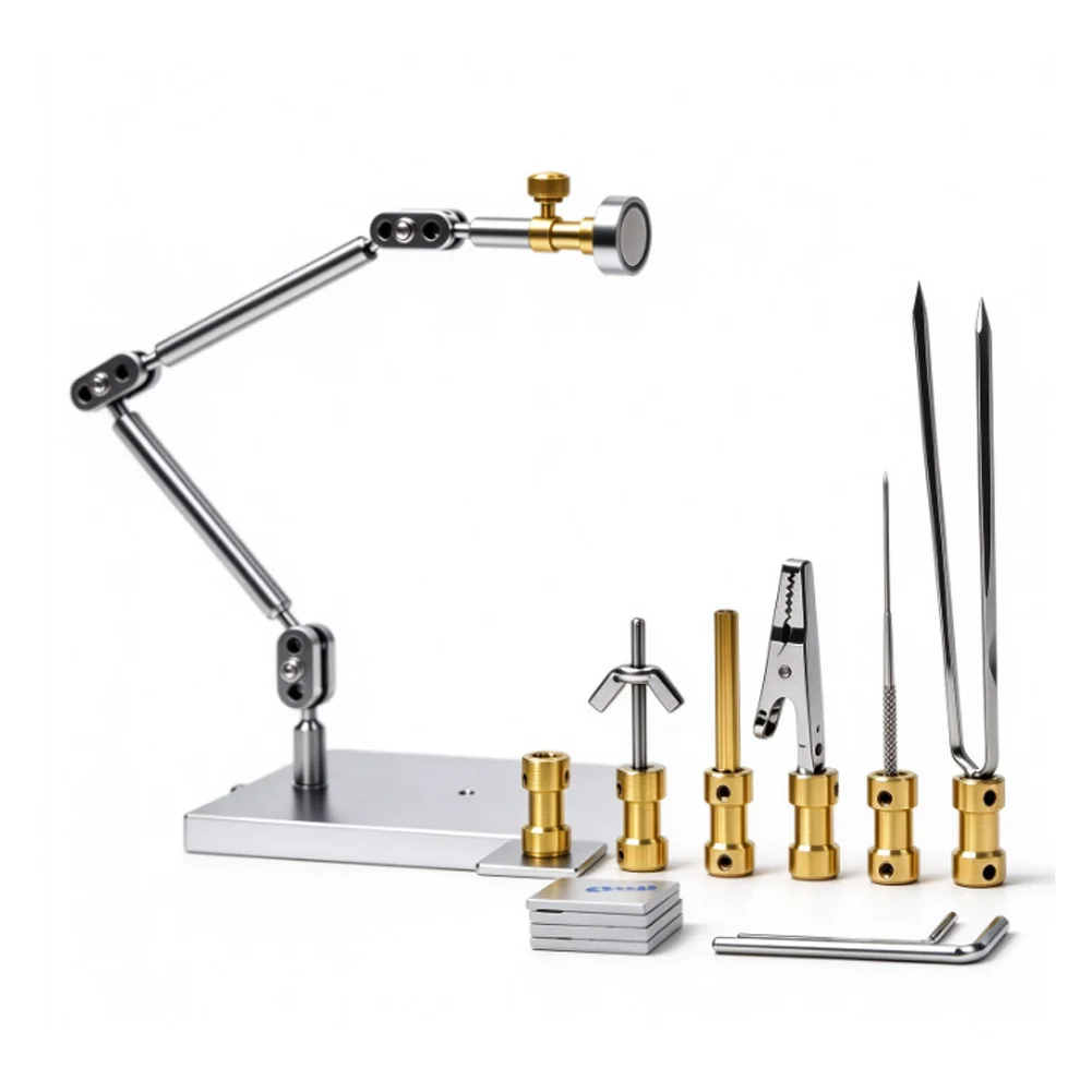 7-Joint Stop Motion Rig for Animation Figures and Props 35 cm Micro-Adjustable Stand with Interchangeable Heads