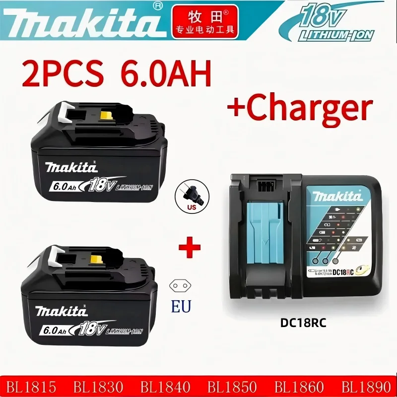 Makita 18V Battery BL1830B BL1850B BL1850 BL1840 BL1860 BL1815 Replacement Lithium Battery