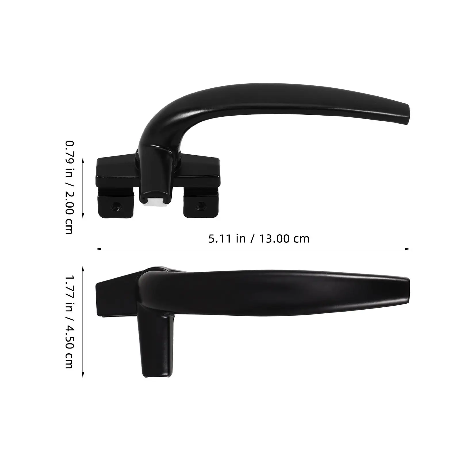 

Aluminum Alloy for Casement Doors Right Side Installation Exterior Knobs Black Door Knob Gate Outdoor Fence Sliding Screen Door