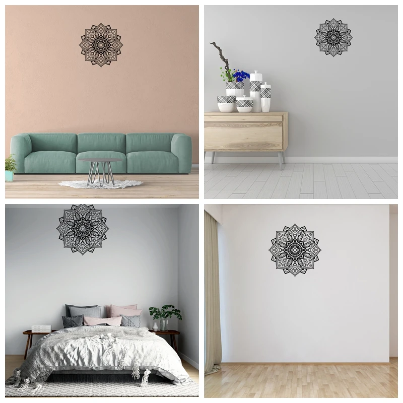 

1 pc nice Symmetrical flower pattern Wall Sticker Pvc Wall Art Stickers Modern Fashion Wallsticker For Kids Rooms Murals