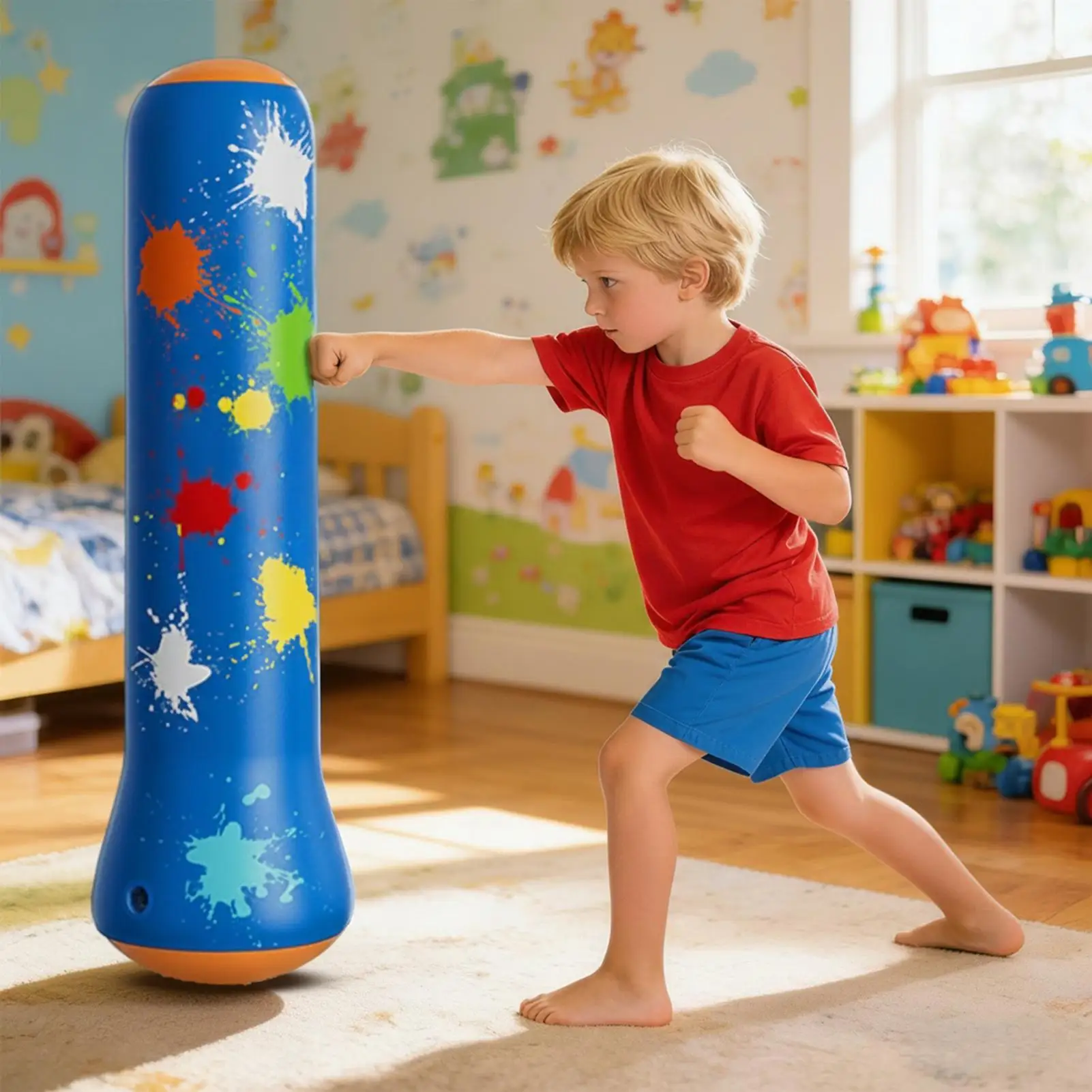 Boxsack Für Kinder Aufblasbare Workout Boxen Ausrüstung Bounce-Back Boxsack Für Karate Indoor Outdoor Hause Wohnzimmer