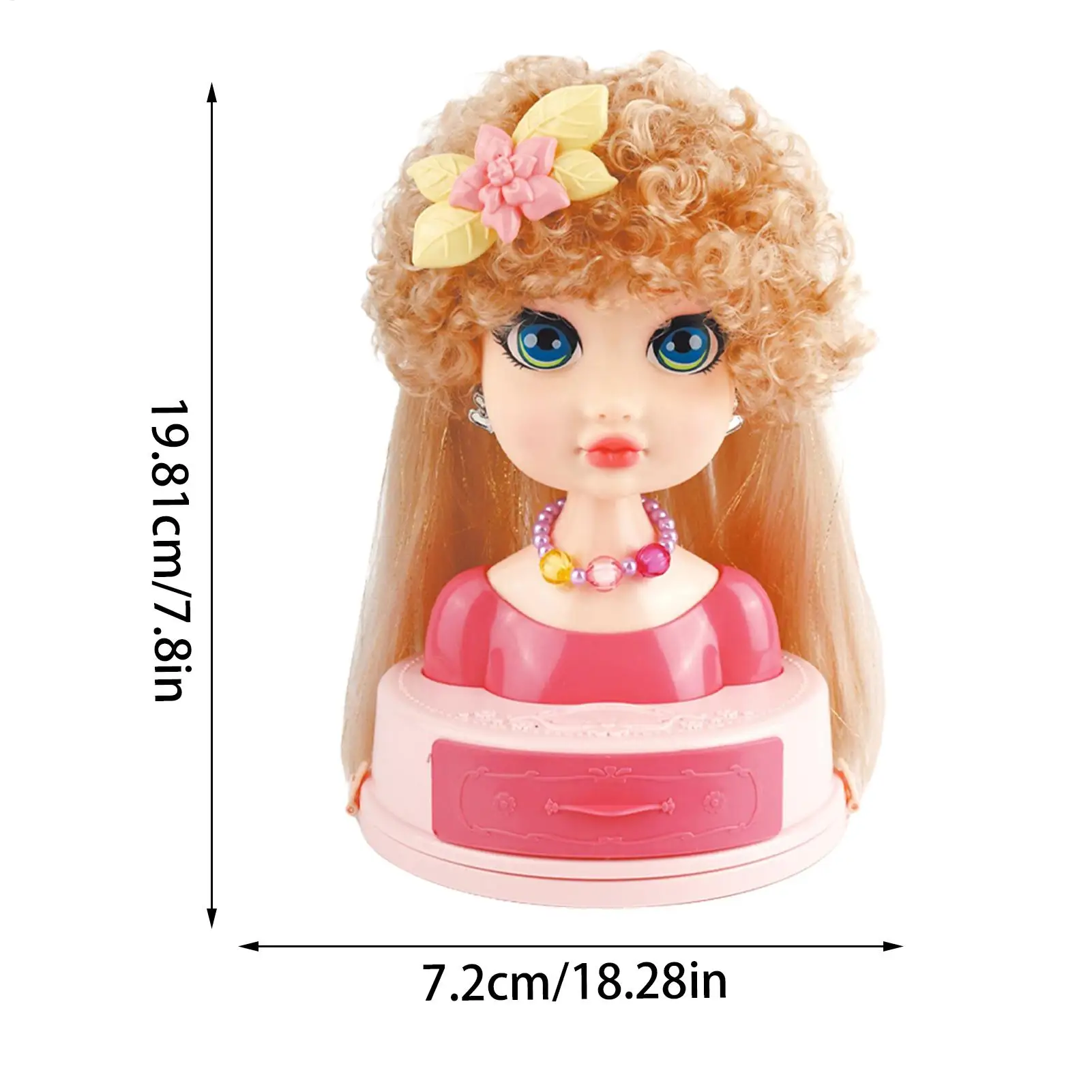 Haar Styling Pop Hoofd Speelgoed Fantasiespel Haar Styling Set Vlechten Praktijk Haarspelden Make-Up Schoonheid Voor 3-6 jaar Oude Beginners