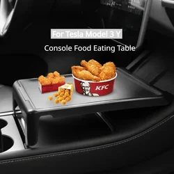 Portaoggetti per Console centrale per Tesla Model 3 Y Car Simple Dining Plate Bin Desk Table decorazione d'interni multifunzione Trim