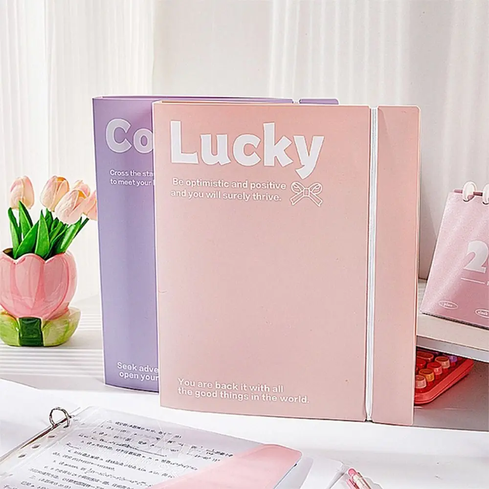 Loose Leaf A4 File Folder Detachable Students Stationery Exam Paper Storage Bag Transparent Office Storage Booklet