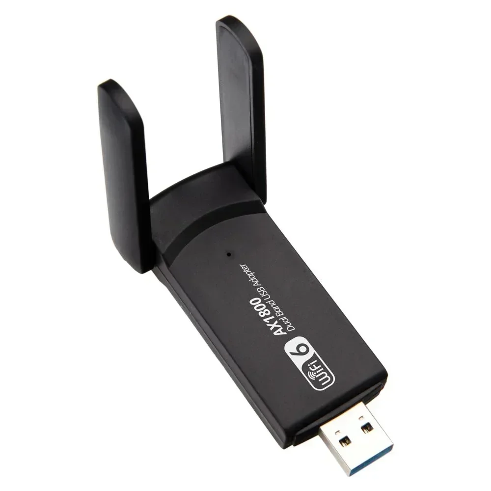 Adapter WiFi 6 USB 2.4G i 5G AX1800 Szybka karta sieciowa USB3.0 z kluczem bezprzewodowym MT7921AU WiFi6 do Win10/11