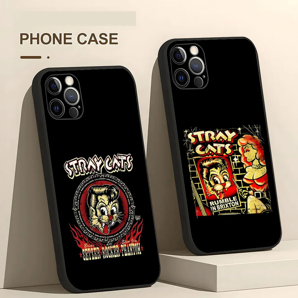 Stray Cats Rockabilly Slim Newly Arrived Phone Case 2023 For IPhone 15 14 12 13 11 Pro Max Mini X XR XS Max 7 8 Plus New Black