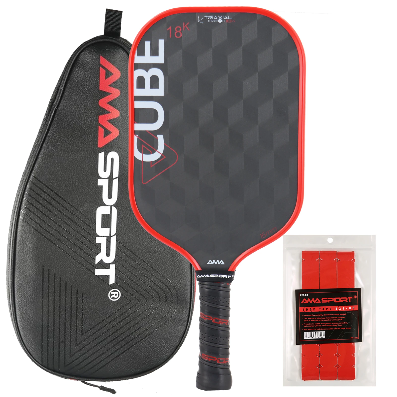 وافق AMASPORT USAPA 18K Pickleball مجداف المتقدمة الديناميكا الهوائية الحرارية البناء موحدة مجداف مجموعة مع غطاء #1