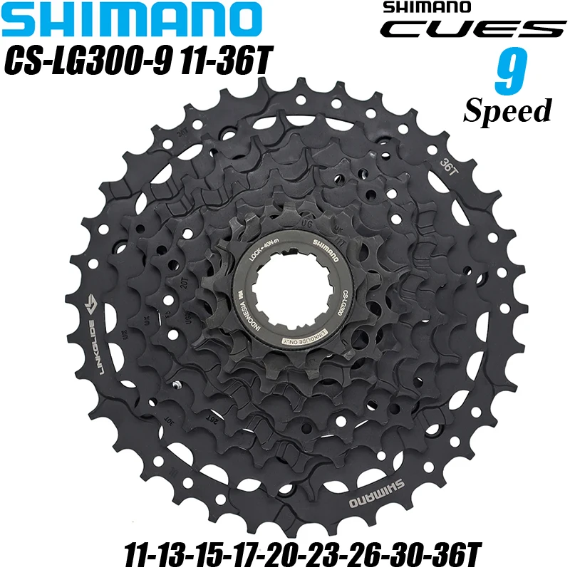 SHIMANO Cues 9S 10S 11 Speed LINKGLIDE Cassette for MTB Mountain Bike LG300 LG400 11-36T 39T 41T 43T 45T 48T 50T Original Parts