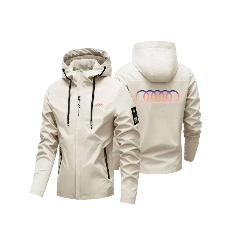 Men's Mountaineering Jacket Spring-Autumn 2026 Slim Fit Windproof and Waterproof for Travel and Couples