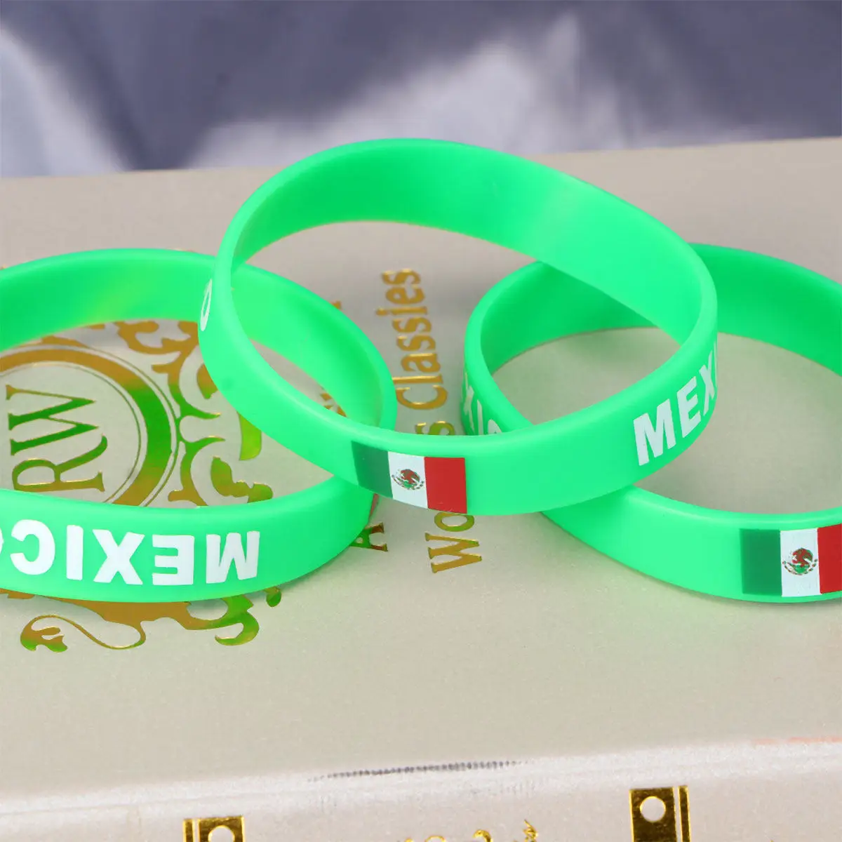 

5 шт. силиконовых браслетов с флагами стран, с принтом, для спортивных фанатов, для поддержки национальной сборной, аксессуар для футбольных матчей