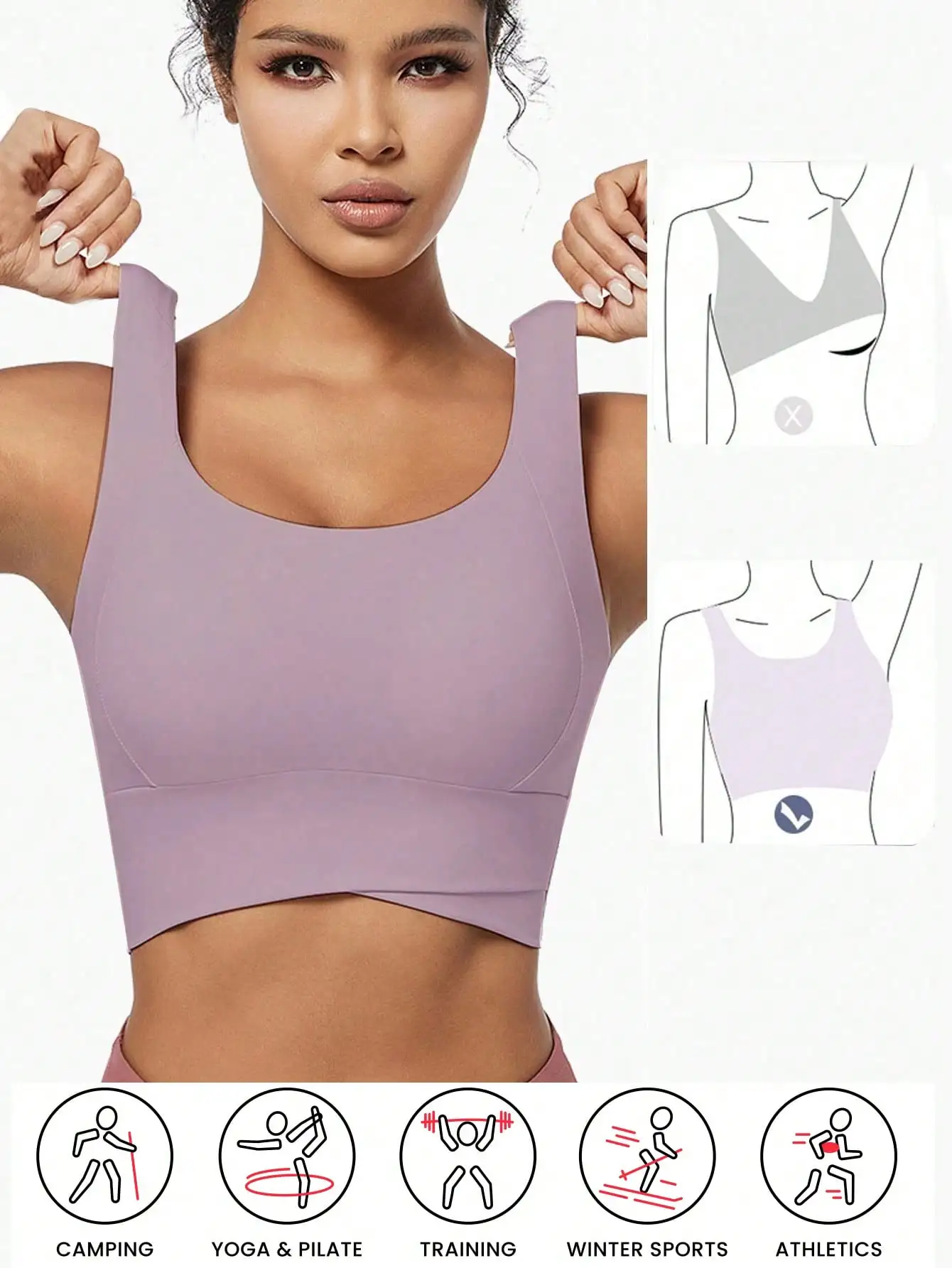 

Yoga Tank Top, Breathable Sports Bra With Shock Absorption And Shaping Function, Sculpts Beautiful Back Lines, Suitable For Fitness Exercises Spring