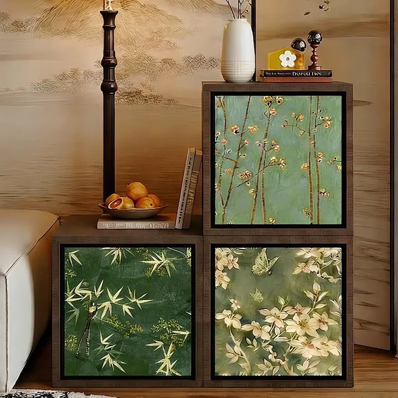 medieval-style-lattice-cabinet-free-combination-bookshelf-floor-shelf-living-room-locker-against-the-wall-low-bookcase-eight-gri