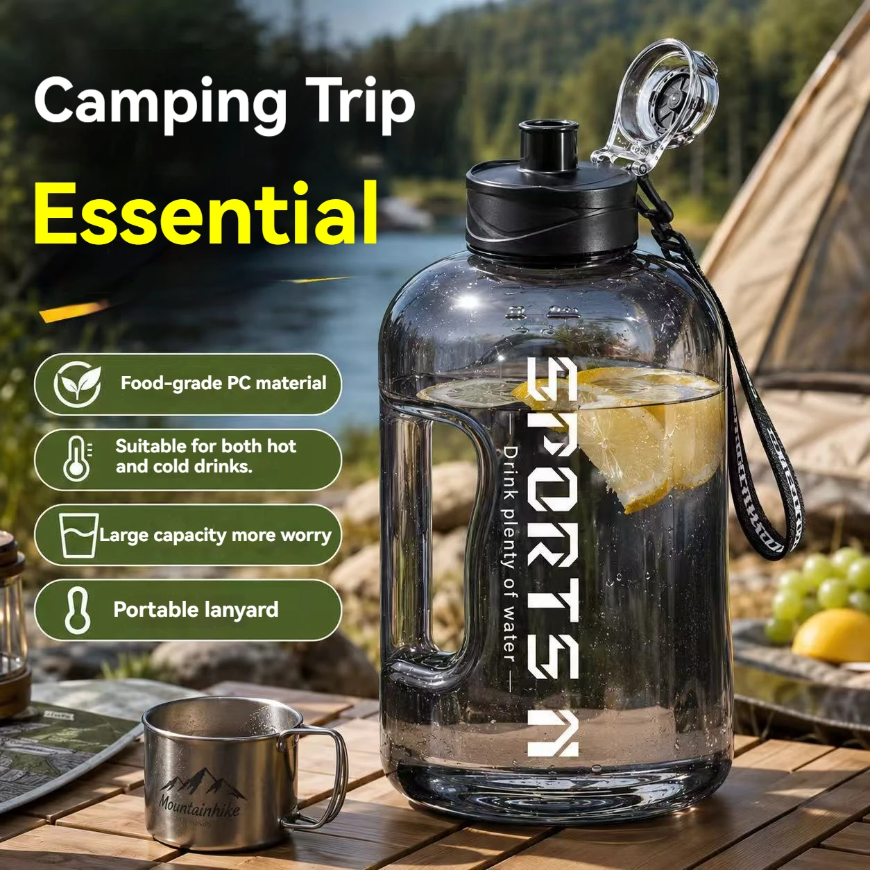 Large Capacity Bicycle Water B - огляд і ціна Camping Cooking Pot Large
