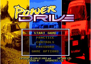 Power Drive  16bit MD Game Card For Sega Mega Drive For Genesis System