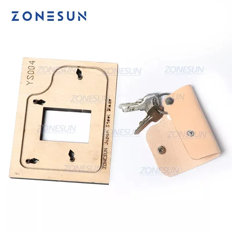 ZONESUN S004 Custom Leather Key Chain Die Cuts For Handmade Key Cover Key Fob Hang Decoration Cutting Clicker Die Steel Rule Die