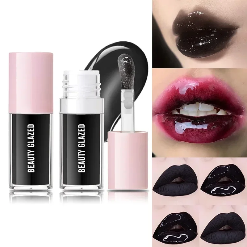 

BEAUTY GLAZED black lip oil moisturizing lips plumping lip gloss lipstick