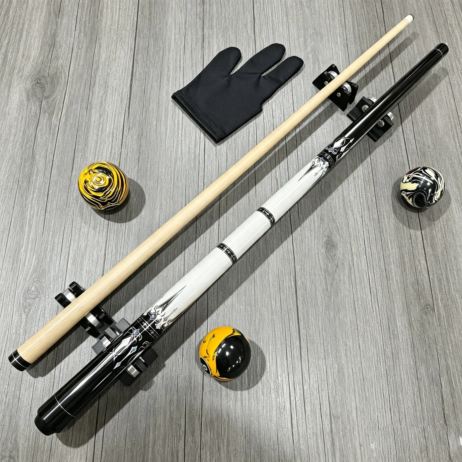 Premium Billiard Cue,12mm Tip,Stainless Steel Slow‑Eight‑Tooth Joint,Tight Fit,Sleek Look,Great Holiday Gift