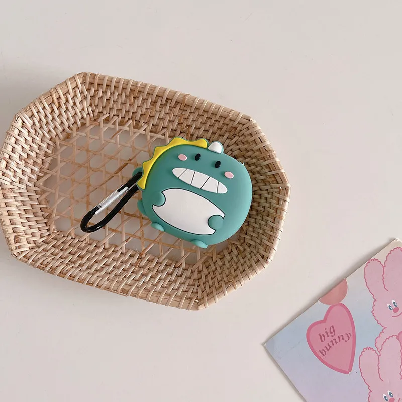 ل جديد Redmi براعم 4 لايت غطاء قذيفة ، جديد ثلاثية الأبعاد لطيف الكرتون شيبا Inu/ديناصور/لعبة سماعة للصدمات مع هوك