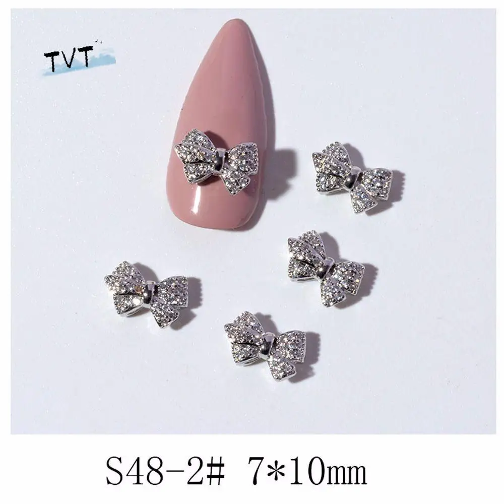 

Cute Shiny Glass Stone Pearl Crystal Charms Manicure Tools Butterfly Nail Jewelry DIY Nail Art Decorations Bow Nail Rhinestones