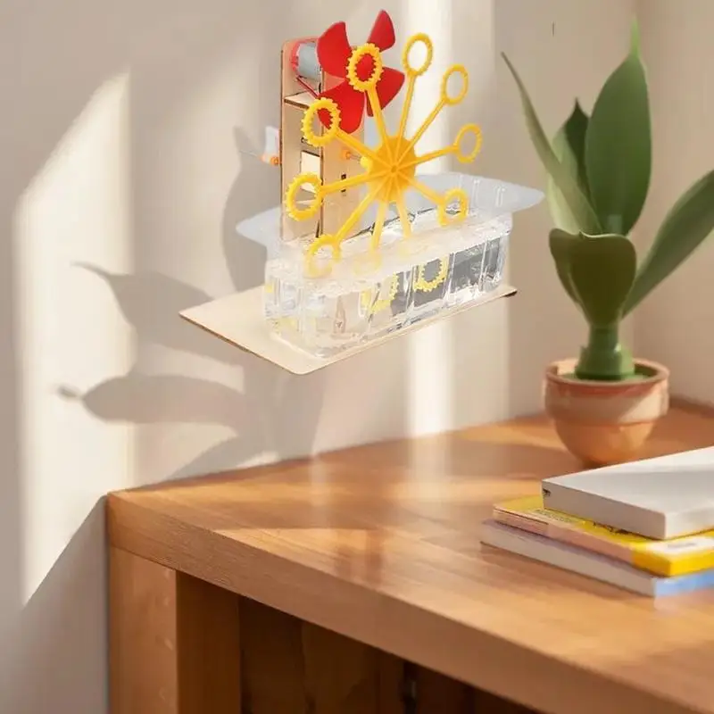 1Set kinderen DIY Handgemaakte Montage Modellen Puzzel Speelgoed Educatief Bubble Machine Speelgoed Kids Geschenken (Moet Jezelf Monteren)