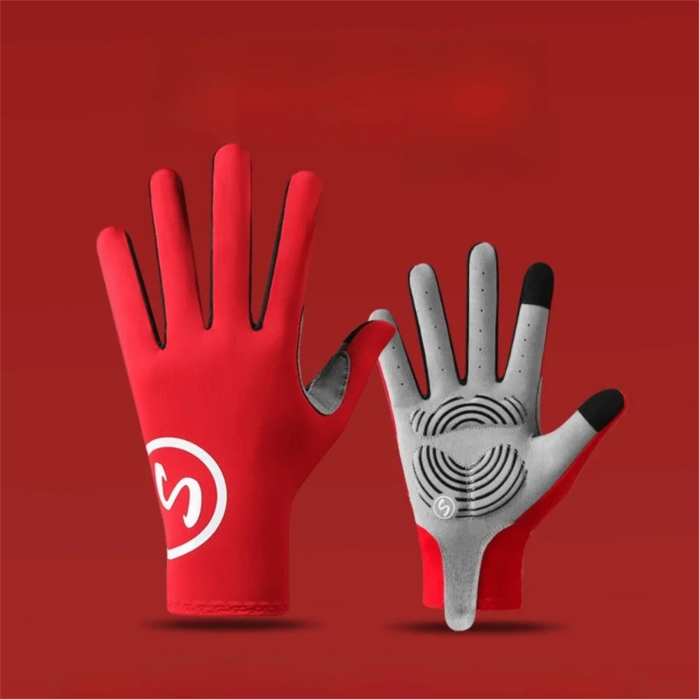 Motorcycle Gloves Anti-slip Cycling Gloves Windproof Touch Screen Sports Gloves Full Finger Breathable Bicycle Mittens MTB