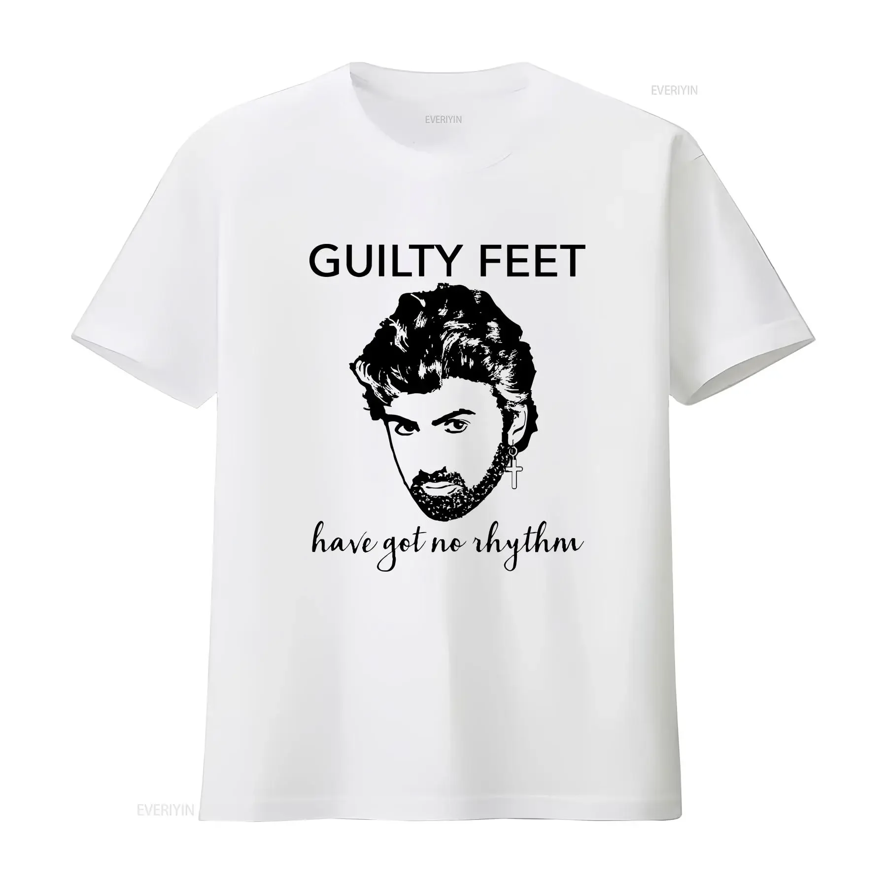 George Michael Guilty Feet Have Got No Rhythm T Shirt vintage 80s music Wham long or short sleeves vintage Washed