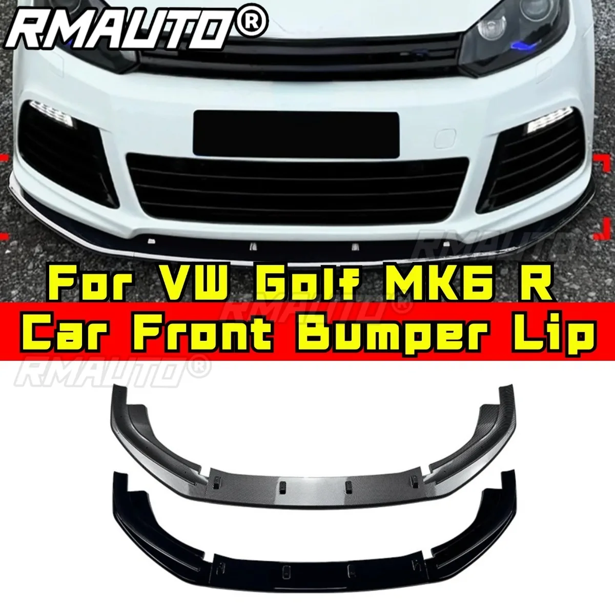 

Передний бампер автомобиля, модификация губ, часть для Volkswagen Golf MK6 R, защита бампера, фартук, бампер, внешняя часть Apro