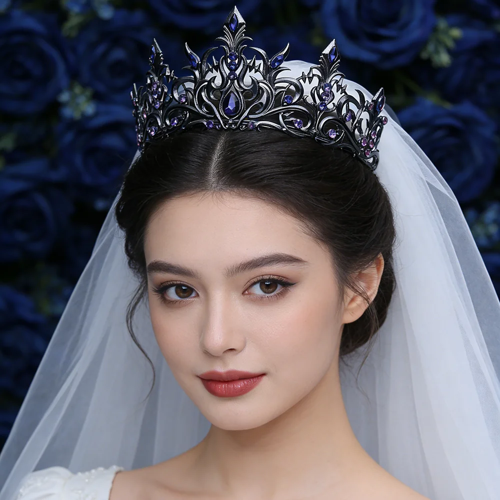 

Новая роскошная свадебная корона-ободок с полным бриллиантовым паве, элегантный хрустальный аксессуар для свадебного платья, стильное украшение для волос для невест