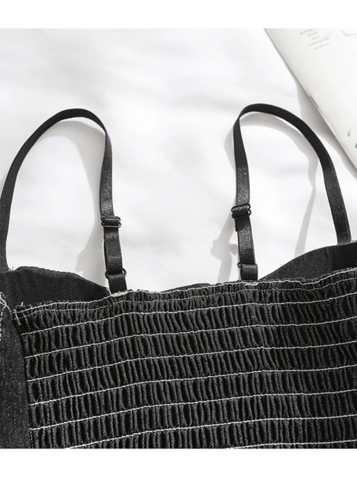 Denim Sle Strap Weste Damen Ort Innenbekleidung Oberbekleidung Vielseitiges Spicy Girl Top Trendy Bal Slim Fit Polyesterfaser