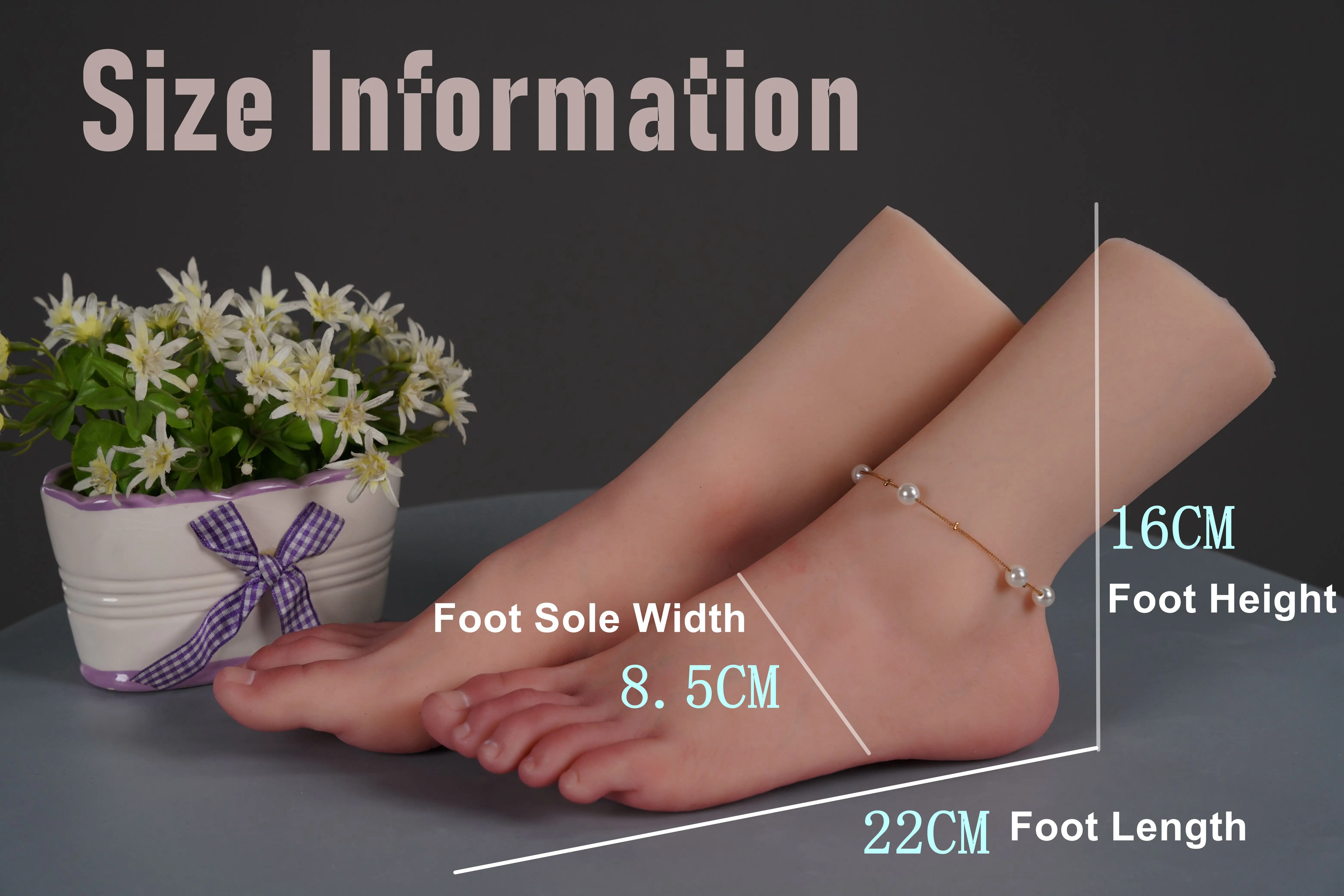 

High Simulation Silicone TPE Material Realistic Female Foot Model For Foot Art Finger Bendable Mannequin Display Jewelry Props