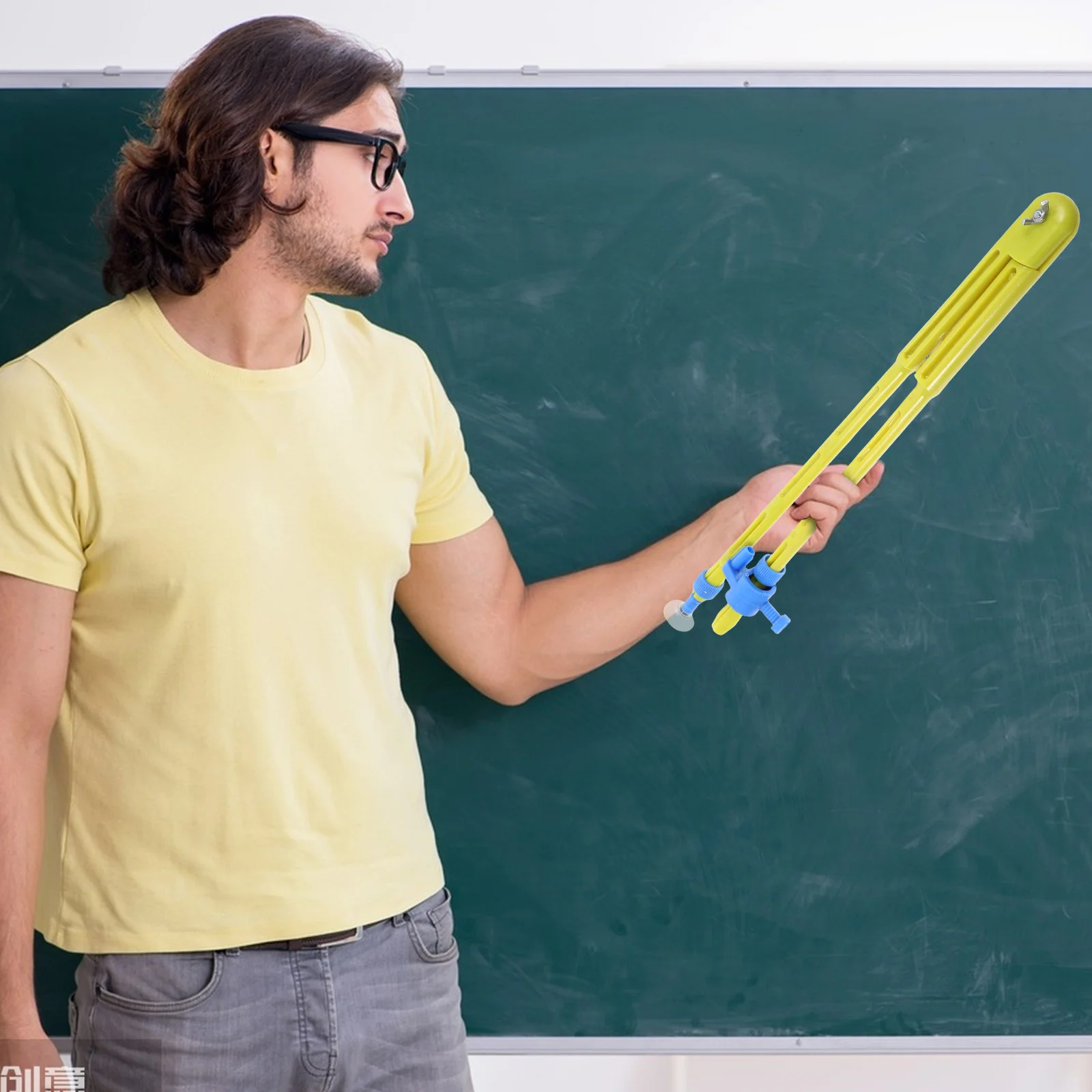 

Large Teaching Compass for Geometry Math Drafting Demonstrations Whiteboard Classroom Drawing Tool Measurement Aid