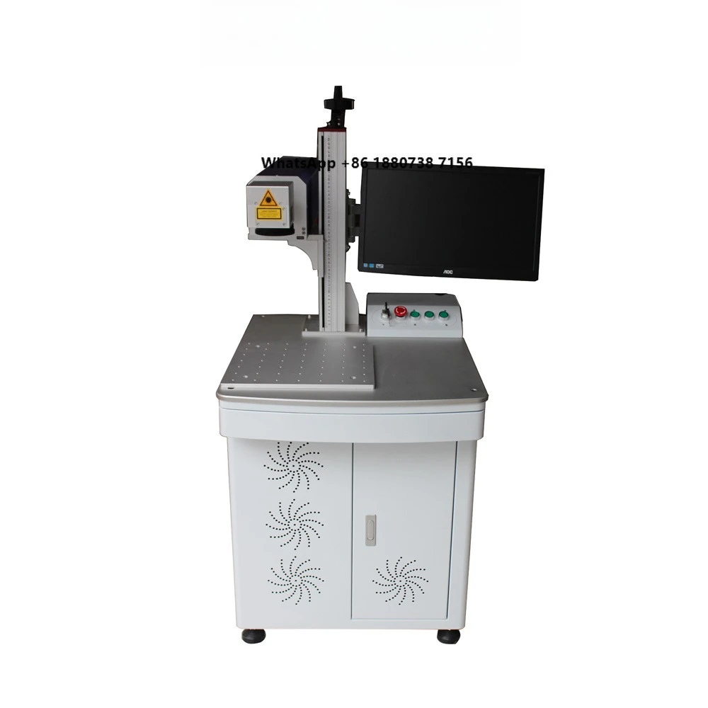 20W 30W 50W Fiber Rotary Fixture for Vacuum Cup Marking Machine / Tea Cup Engraving Machine