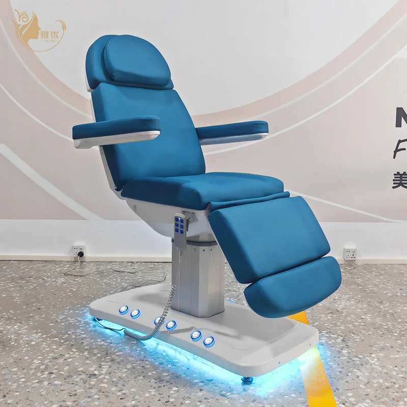 

Deep Blue 3 Motor Foot Controlled Split Leg Salon Electric Ergonomic Massage Bed