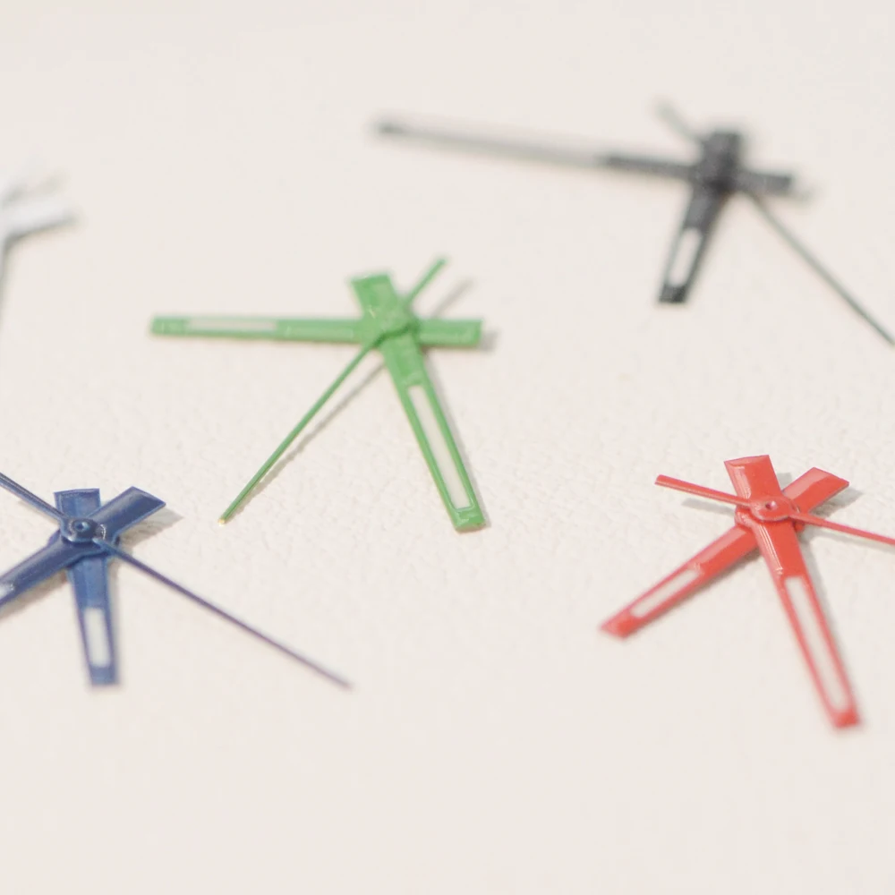 الأيدي الملونة سجل الإبر Nh35 NH36 مصقول 8*12*12.5 مللي متر باتون نمط Datejust مؤشر ساعة C3 أزرق أخضر مضيئة