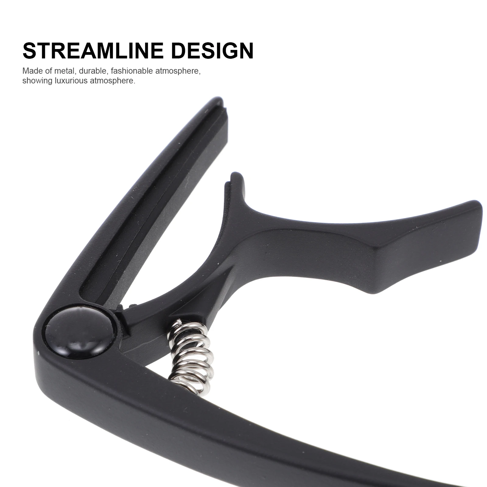 

Sandhi Zinc Alloy Guitar Capo Quick Release Acoustic Guitar Tone Changer Tool Ukulele Banjo Folk Guitar Mandolin Accessory Black
