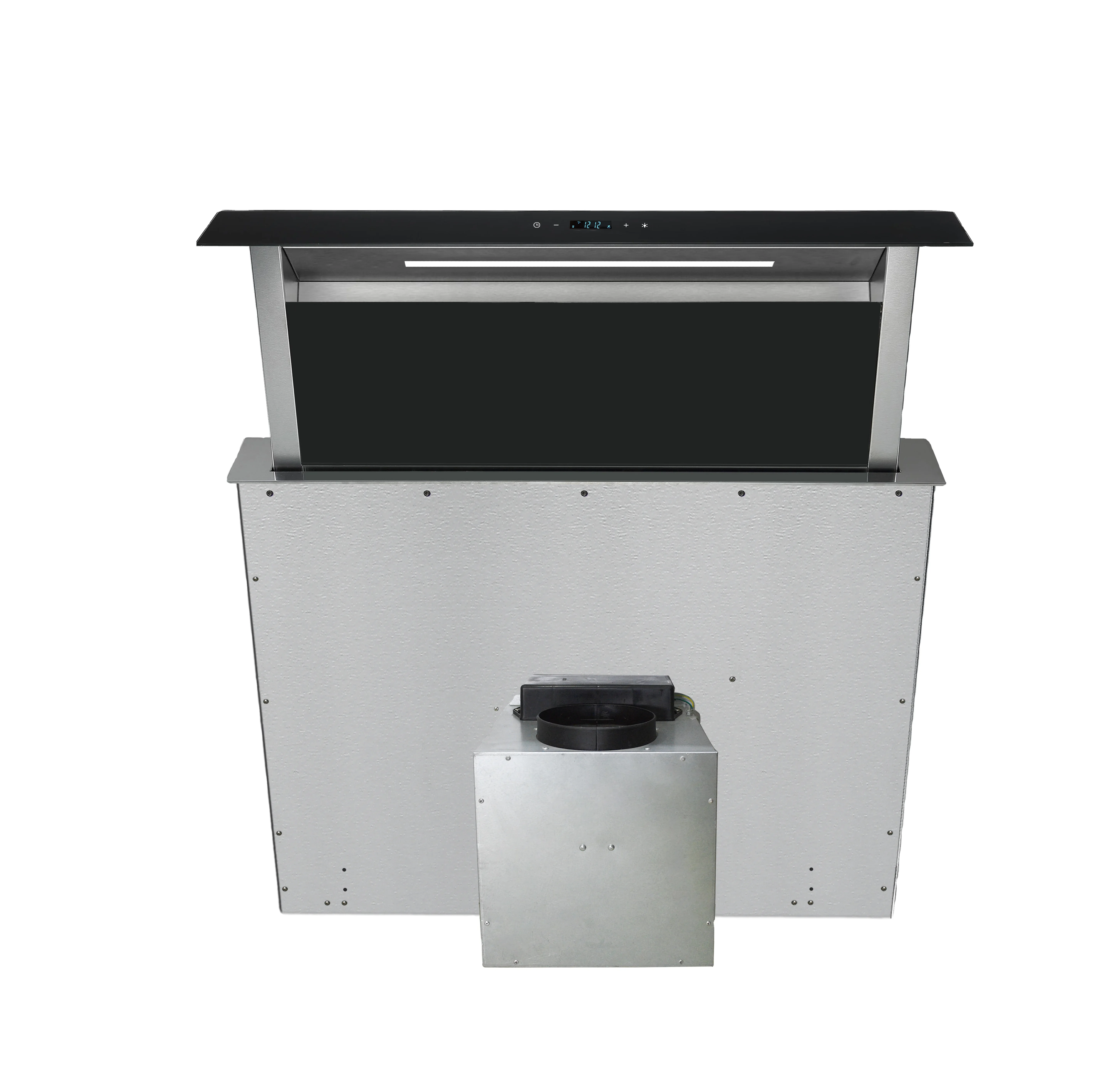 

z Island installed Downdraft Kitchen range extractor Hood