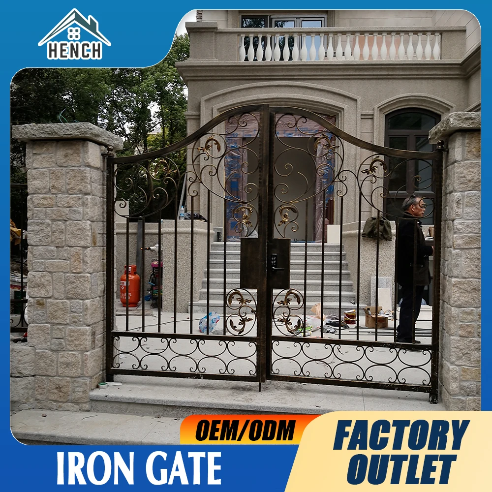 Wrought Iron Gates for Sale in China Iron Wrought Gates Black Iron Wrought Gates Decorative Iron Wrought Gates Iron Wrought Gate