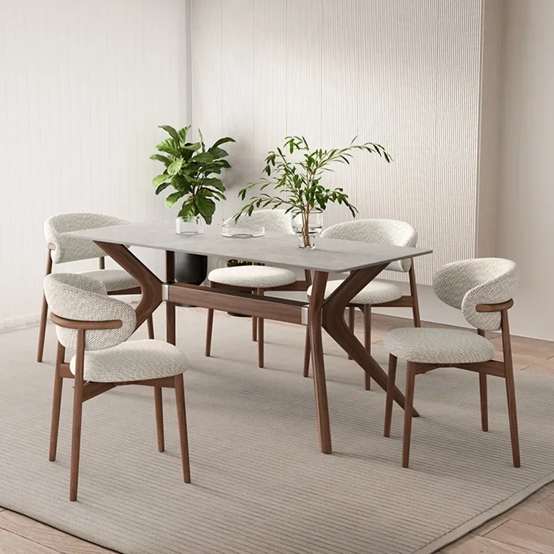 Wood Table China Mesas De Cristal Luxury Modern Dinner Dining Table Set Restaurant Center Mesa Plegable Garden Furniture Sets