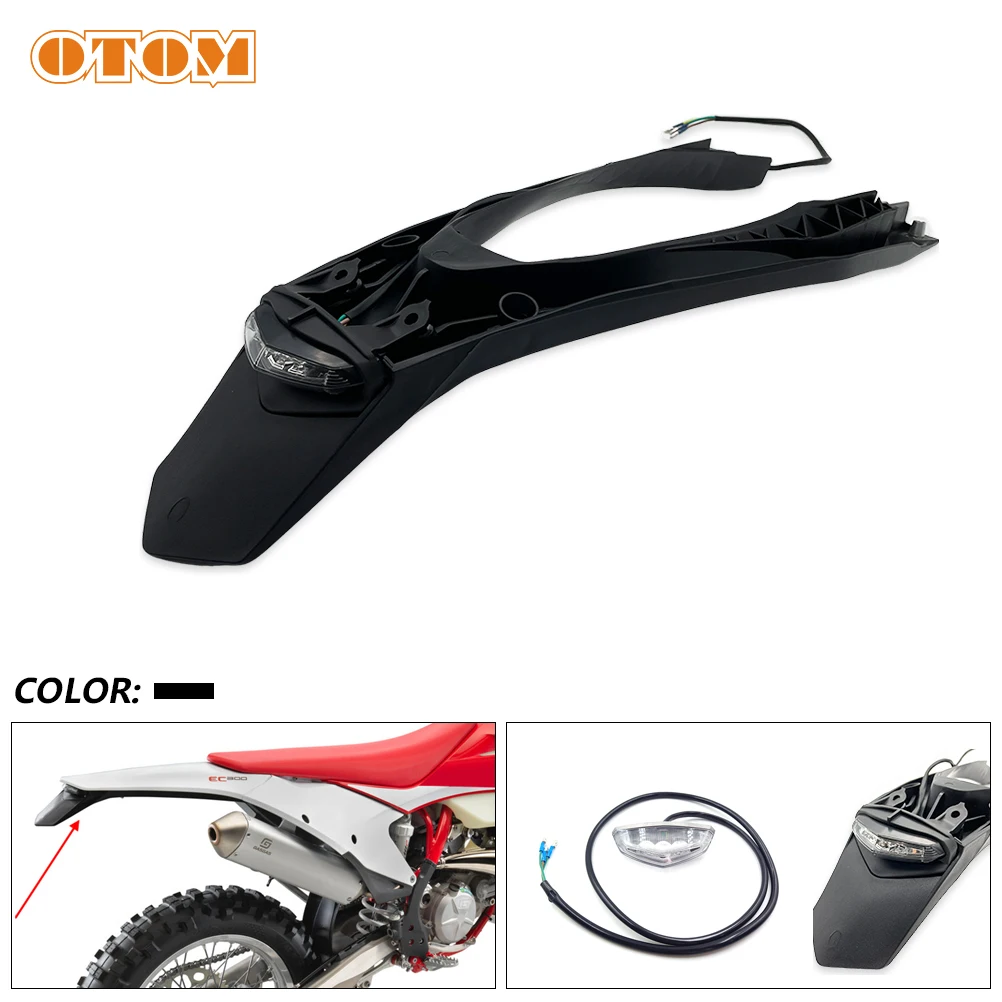 OTOM 2023 Motorcycle License Plate Holder Tail Light Bracket With LED-light Taillight Unit Rear Fender For GASGAS EC ECF 250 350