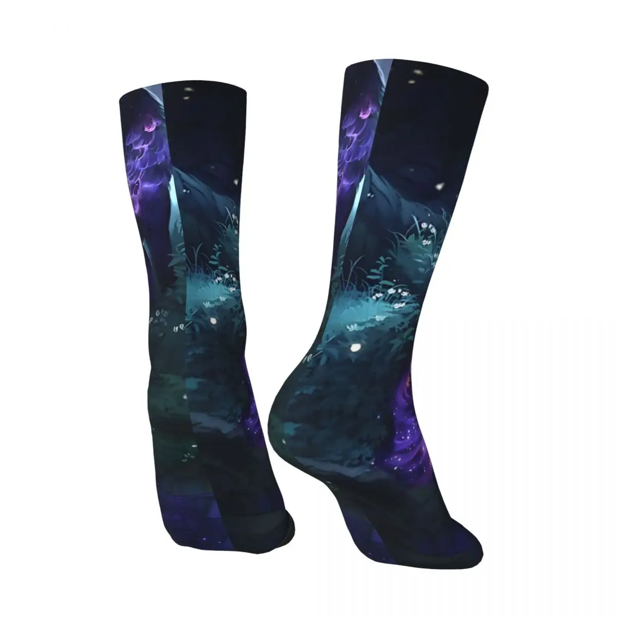 Vintage Luminous Men's compression Socks Unisex Harajuku Pattern Printed Novelty Crew Sock