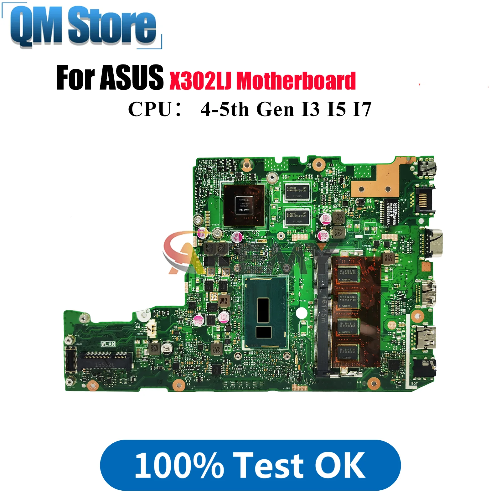 

X302LJ Материнская плата для ноутбука ASUS VivoBook X302LJ X302L Материнская плата для ноутбука с процессором I3 I5 I7 100% тестирование ОК быстрая доставка stk