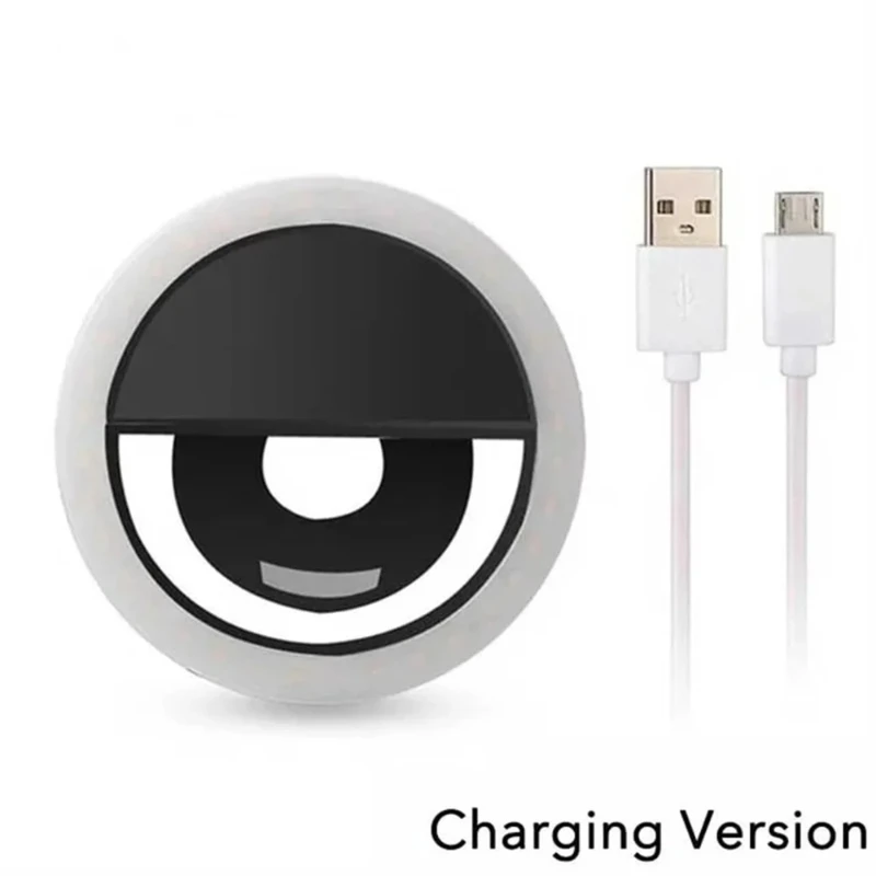 ضوء تصوير LED مقاس 8.5 سم - ثنائي اللون للهواتف الذكية والكاميرات بتصميم مدمج