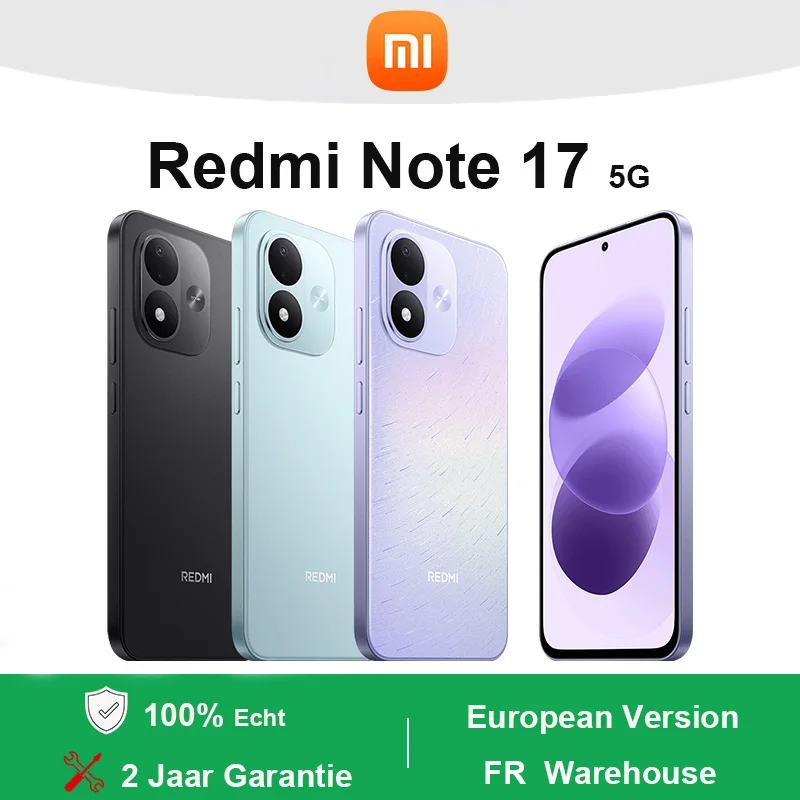 Xiaomi Redmi Note 17 5G Smartphone Europäische Version 6GB 256GB 6,99' 120Hz FHD+ AMOLED-Display 50MP Hauptkamera