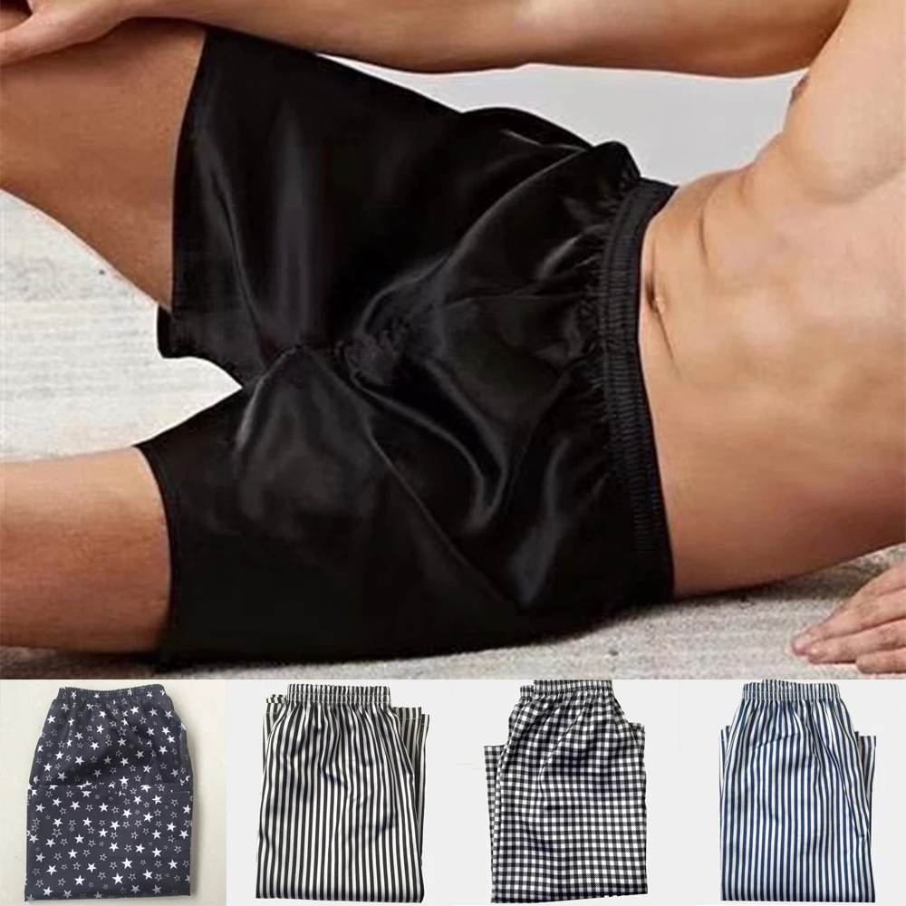 Sleep Pyjamas Pants, Silk Satin Pajamas Shorts, Nightwear for Men, L~2XL Size, Emulation Silk Fabric, Find Your Perfect Fit