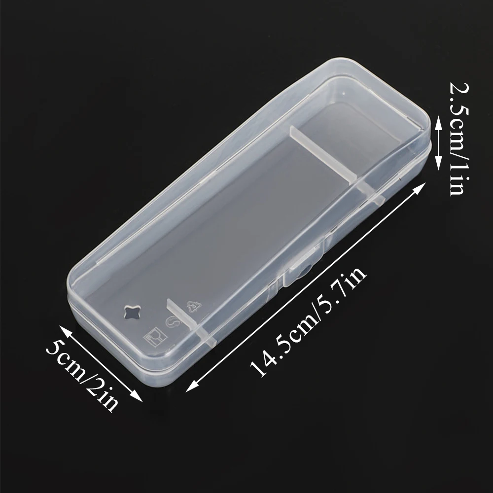 1pc Shaver Box Shaver Storage Box Handle Full Transparent Plastic Boxes Razor Holder Organizer Boxes Bathroom Accessories