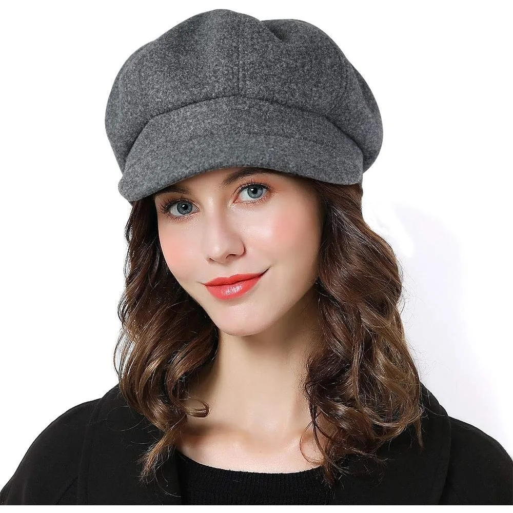 

Women Beret Newsboy Hat French Wool Cap Classic Autumn Spring Winter