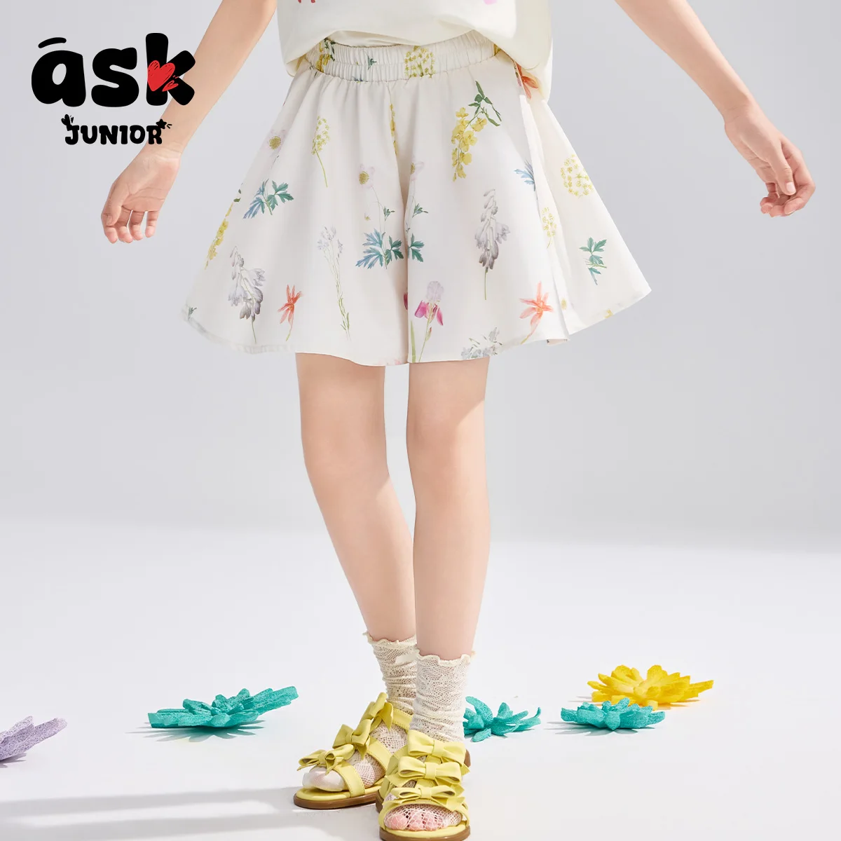 اسأل جونيور الأطفال الصيف التباين اللون المطبوعة السراويل كولوتيس الفتيات السراويل برعم عارضة خمس نقاط #2